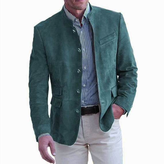 Men's Casual Blazer - Straight Collar and Soft, Relaxed Fit