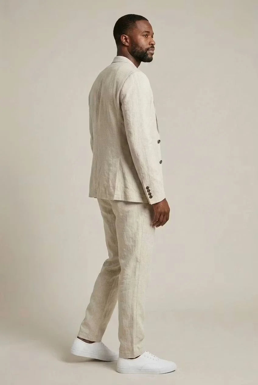 Men's Blended Linen Costume – Casual Summer Fit