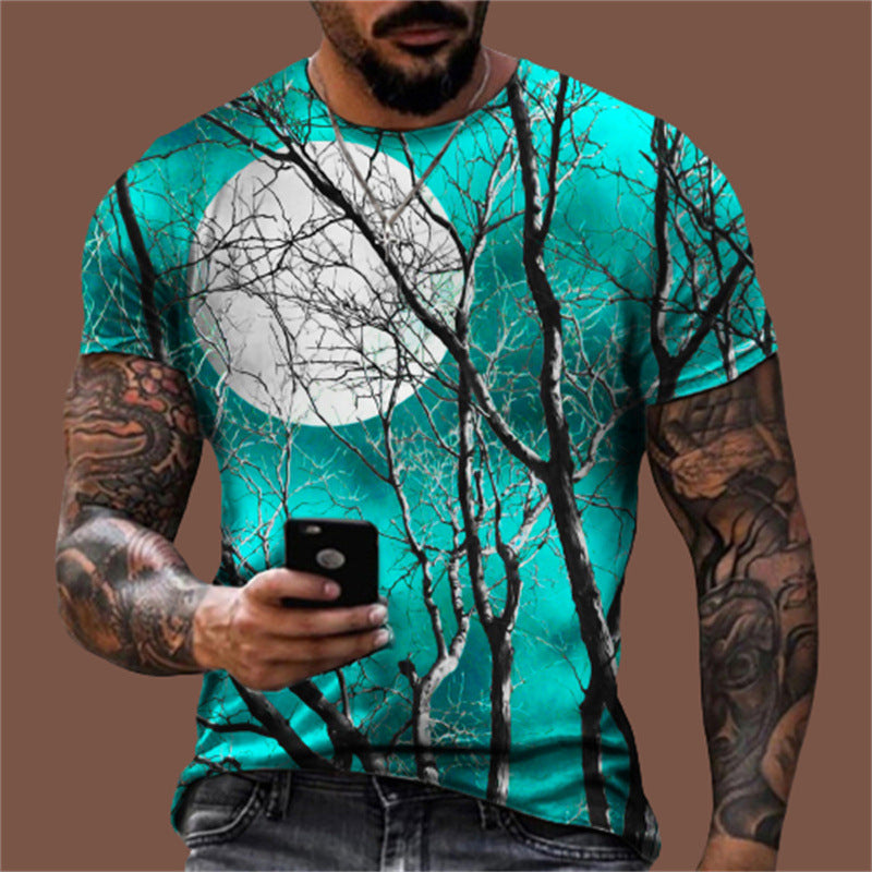 Men's Graphic Print T-Shirt - Relaxed Summer Fit