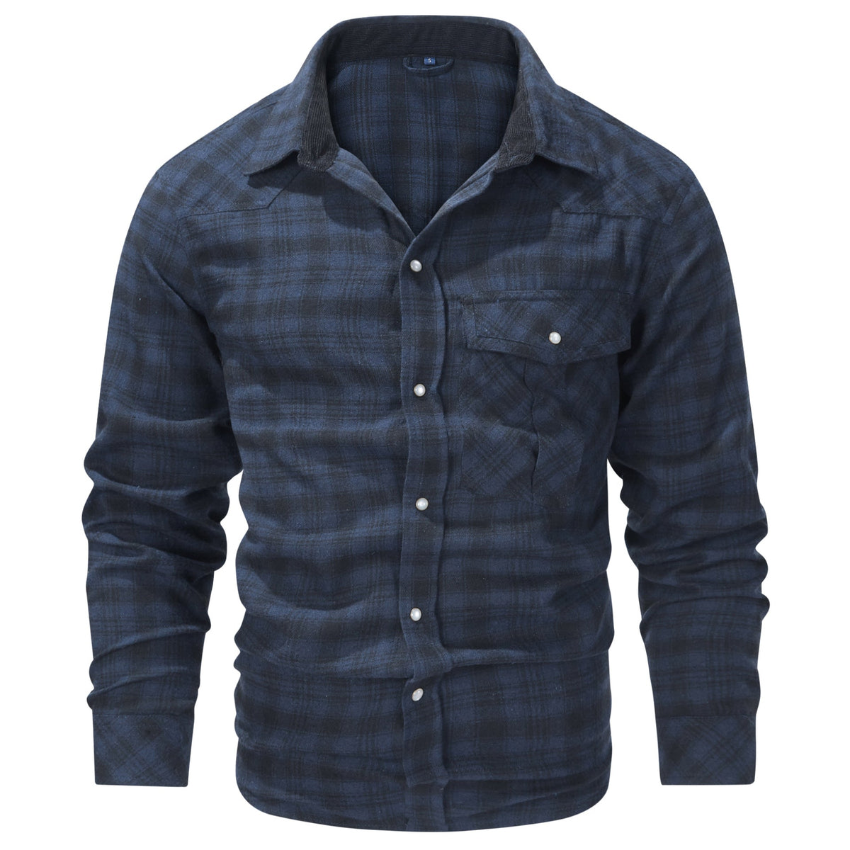 Men's Plaid Flannel Shirt – Mother-of-Pearl Button Cardigan Style