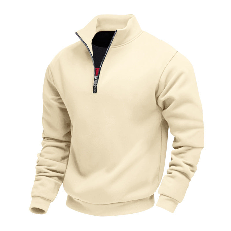 Men's Half-Zip Sweatshirt – Soft Fleece Finish, Relaxed Fit