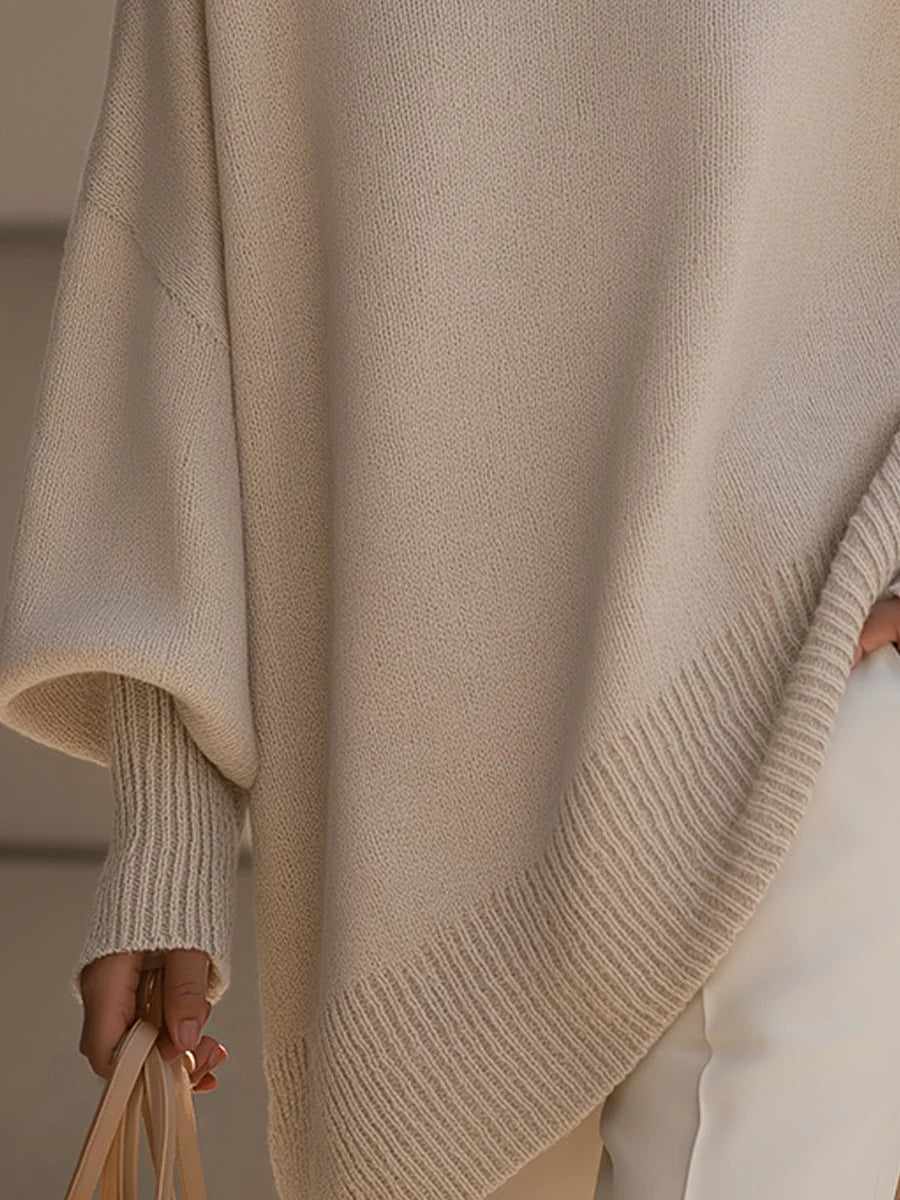 Women's Oversized Knit Sweater – Loose and Thick Fit