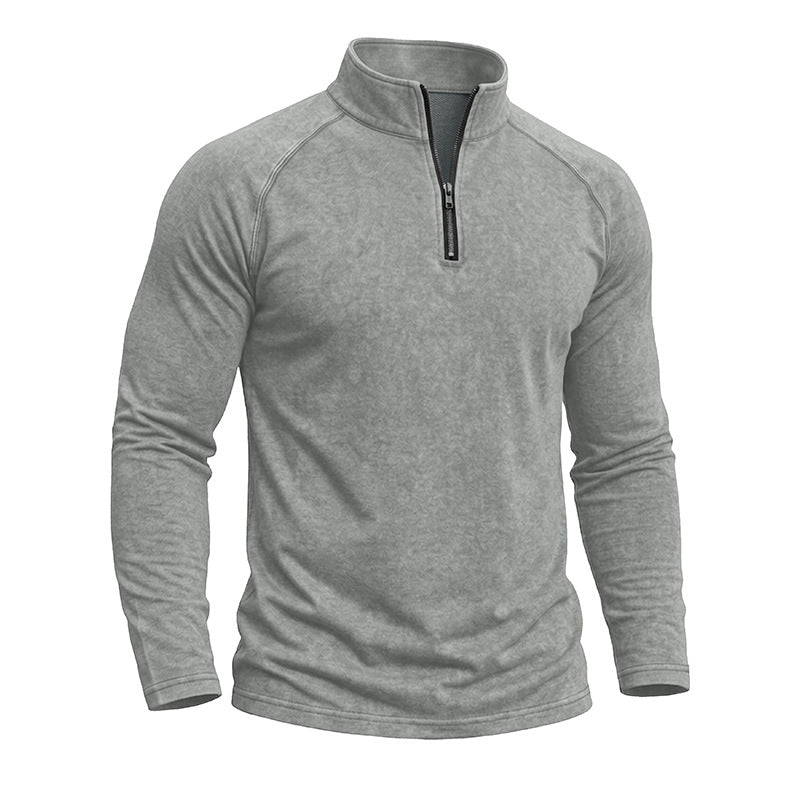 Men's Cotton Sweatshirt – Slim Fit with a Retro Worn Effect