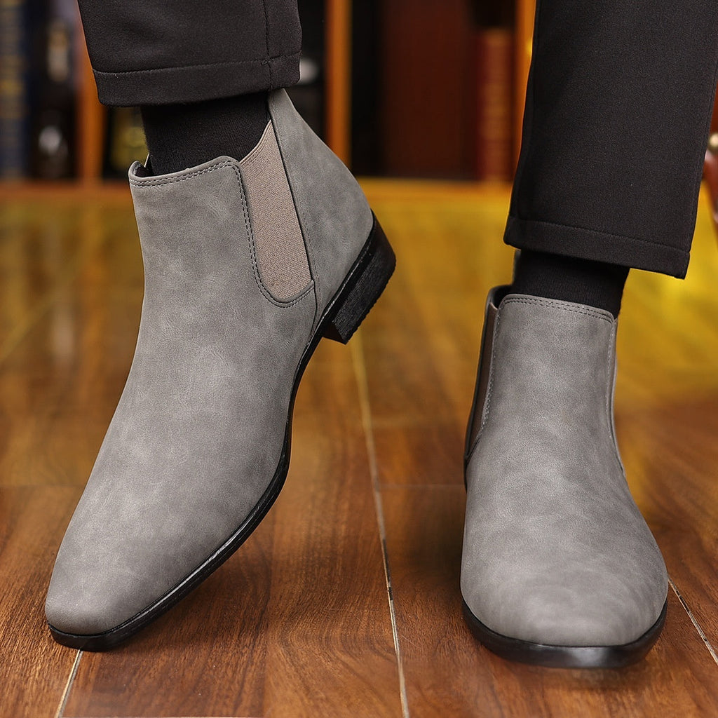 Men’s Chelsea Boots – Classic Low-Profile Square Heel