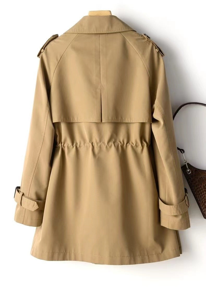 Women's Mid-Length Tie-Waist Coat – Elegant Silhouette