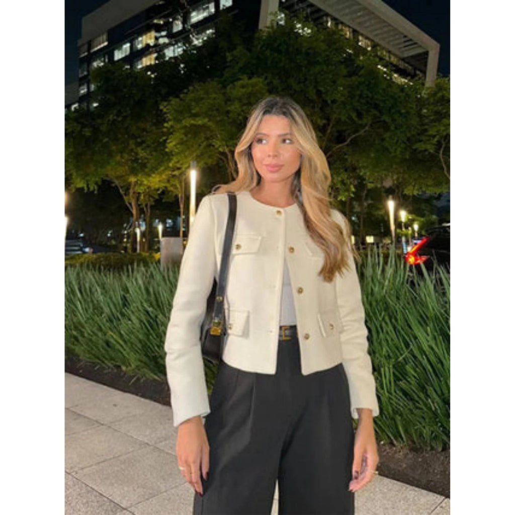 Women's Cropped Jacket - Short, Structured Cut with Clean Finish