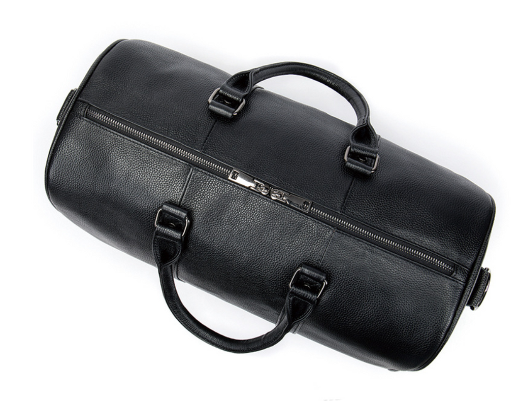 Men's Leather Travel Bag – Separate Shoe Compartment