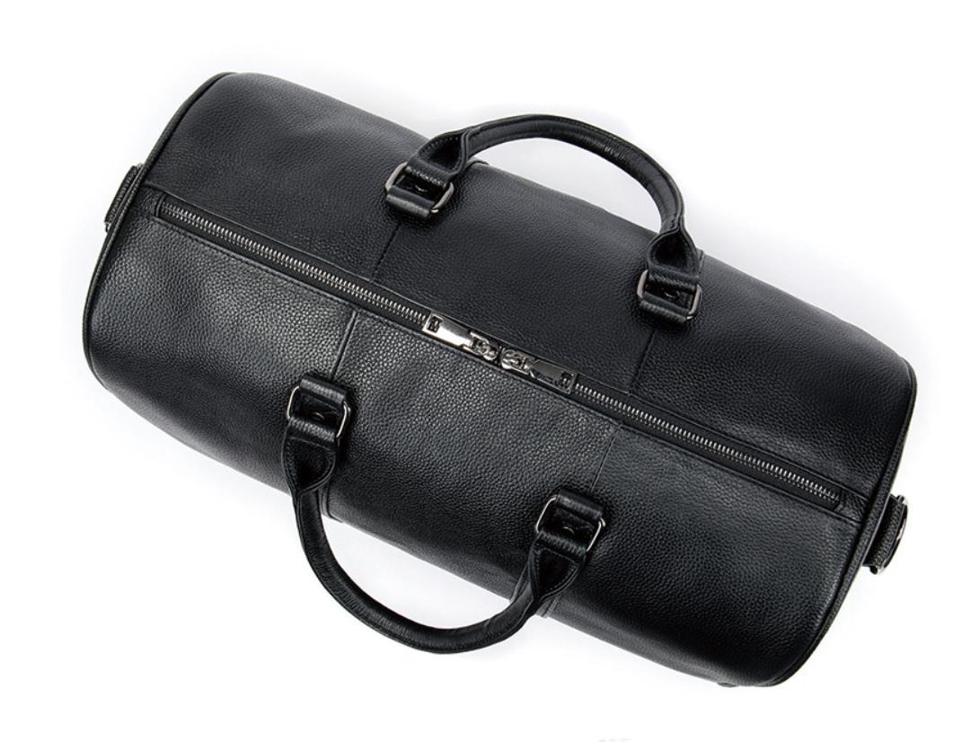 Men's Leather Travel Bag – Separate Shoe Compartment