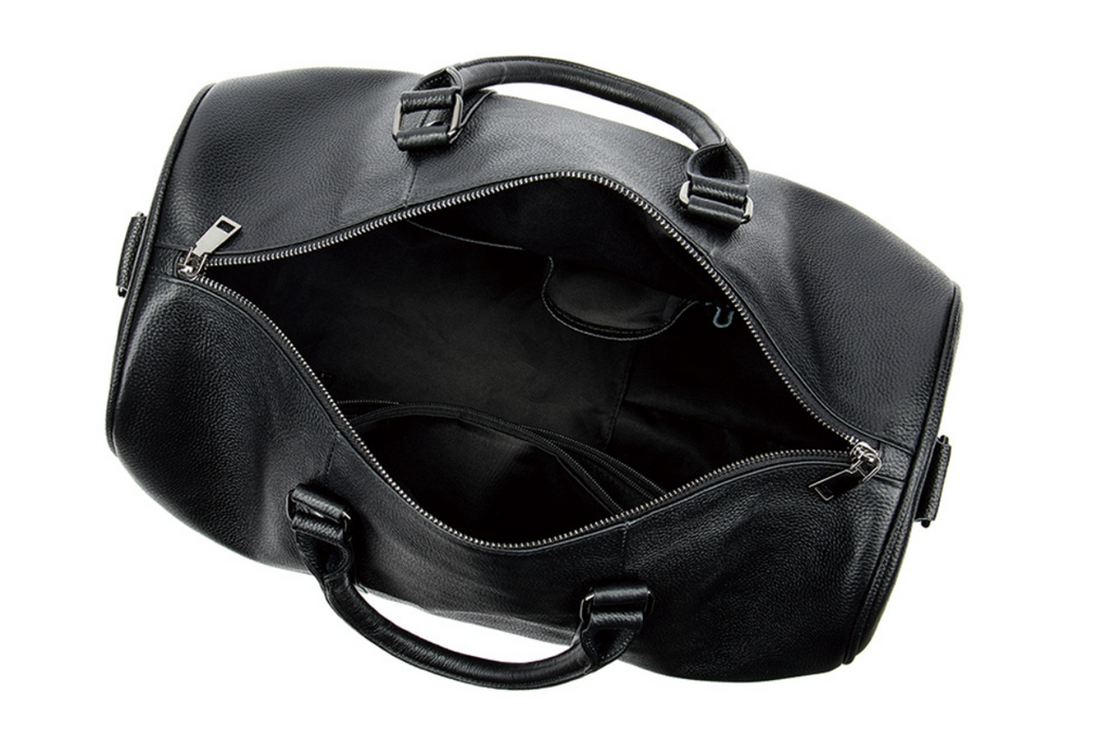 Men's Leather Travel Bag – Separate Shoe Compartment