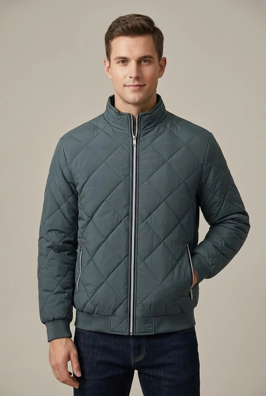 Men's Cardigan Jacket with Stand Collar – Soft Fleece Interior