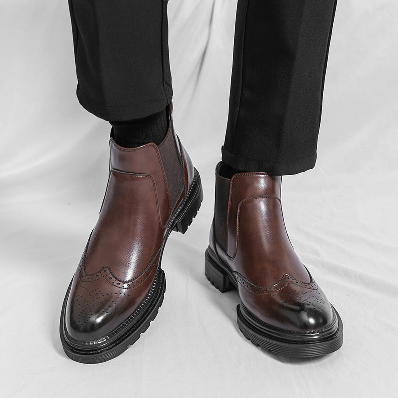 Men’s Boot – Modern High-Cut Design, Subtle Stitching Detail