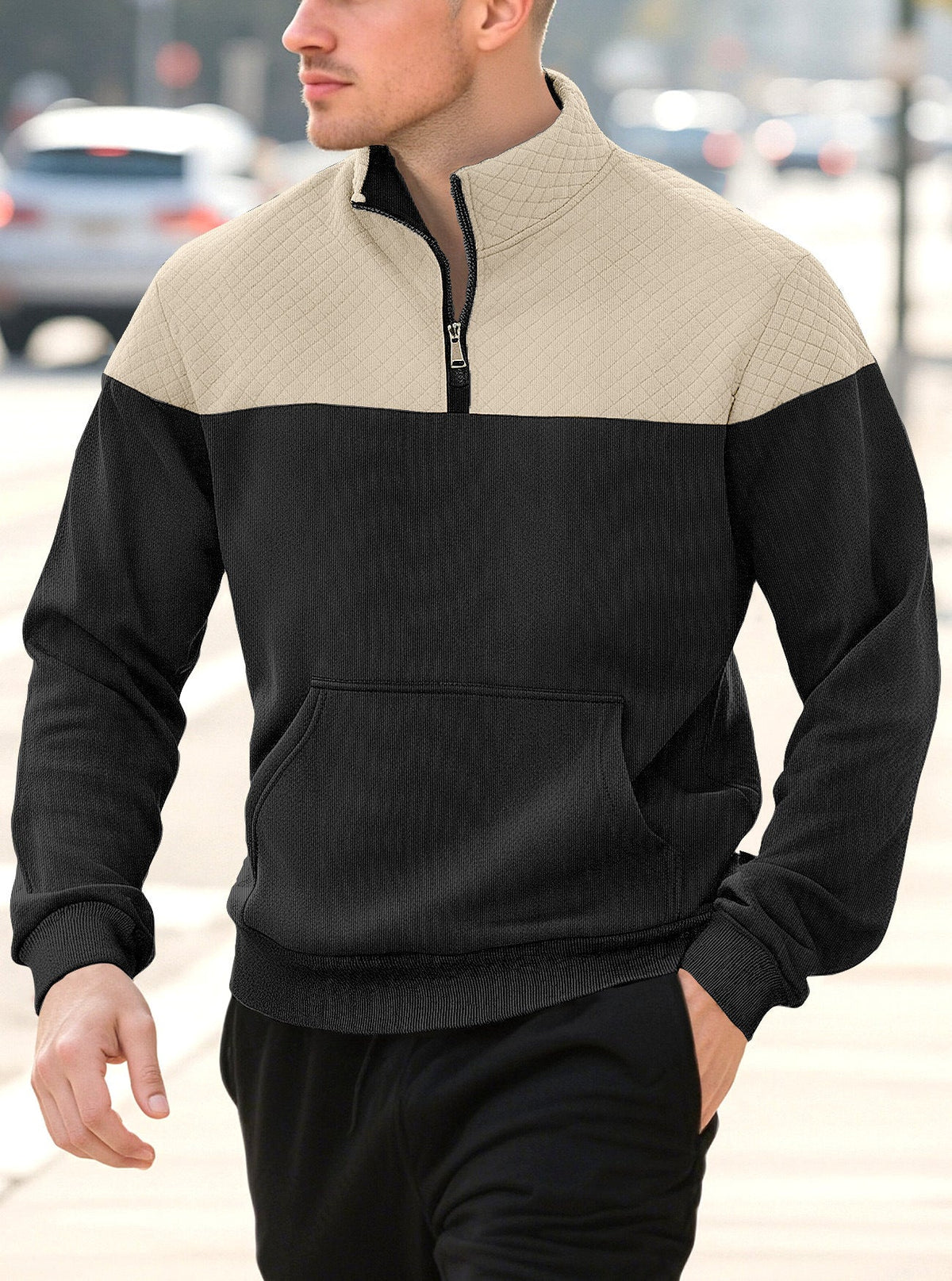 Men's Zippered Knitwear Sweater – Minimalist Long Sleeves