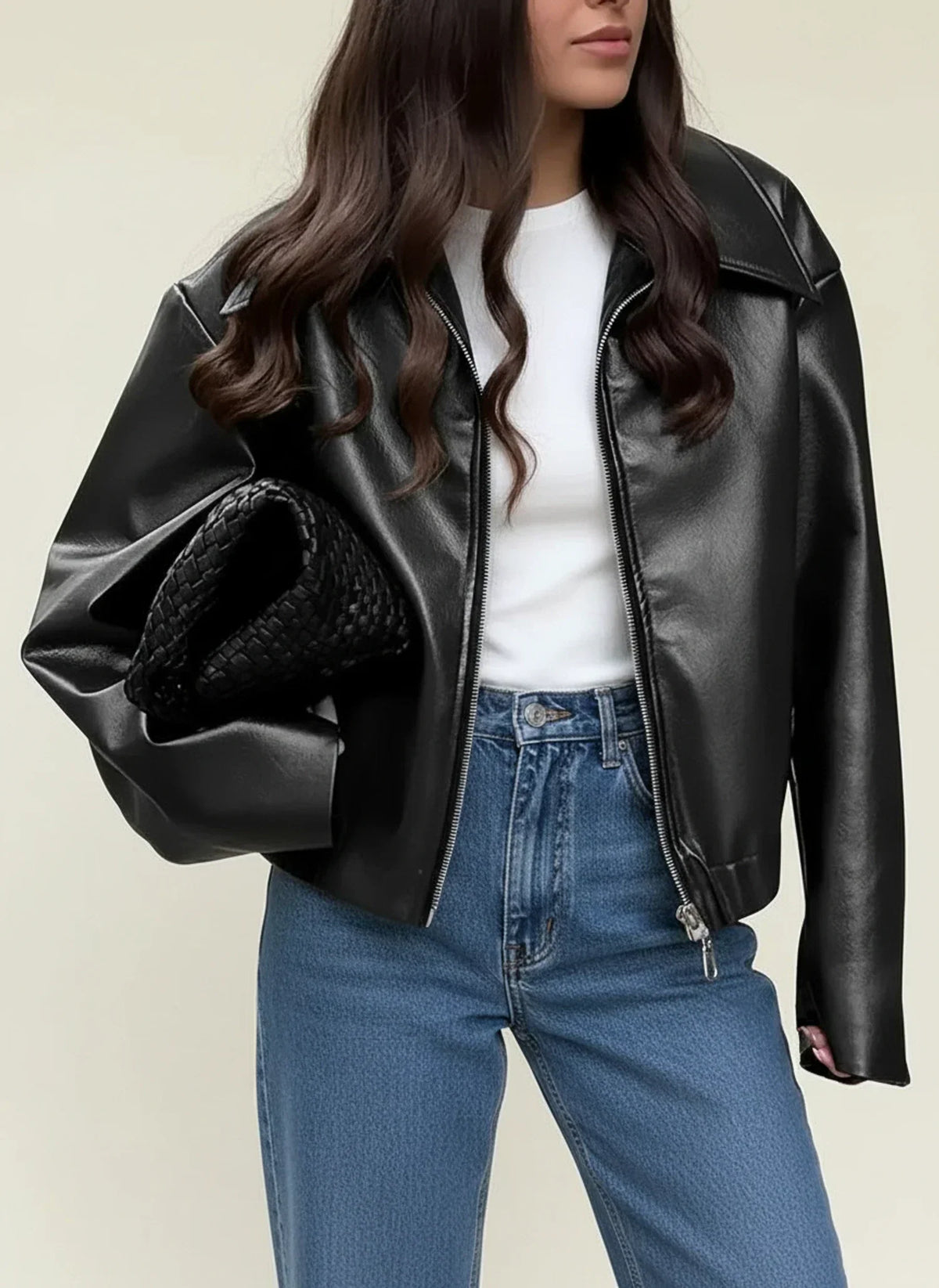 Women's Relaxed-Fit Jacket – Minimalist Solid Exterior