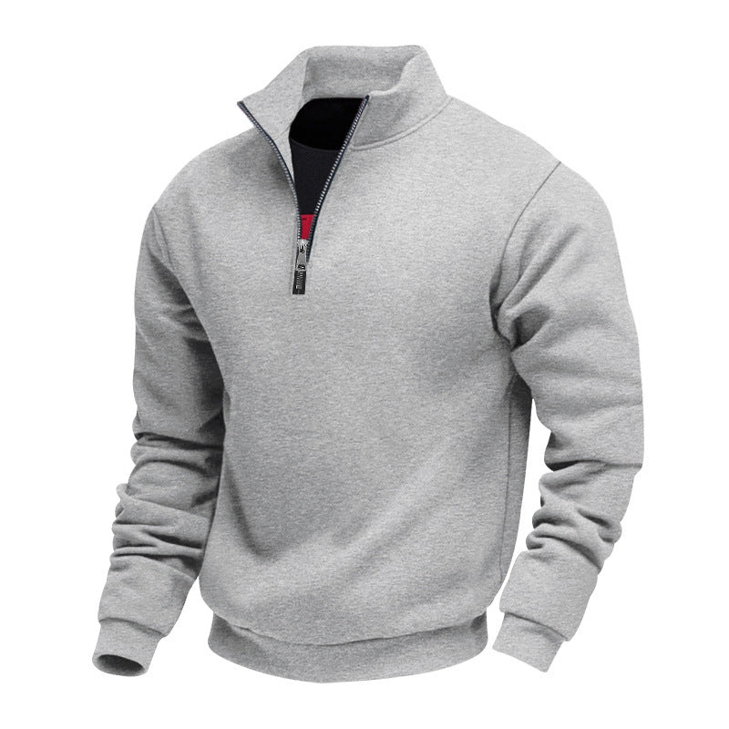Men's Half-Zip Sweatshirt – Soft Fleece Finish, Relaxed Fit