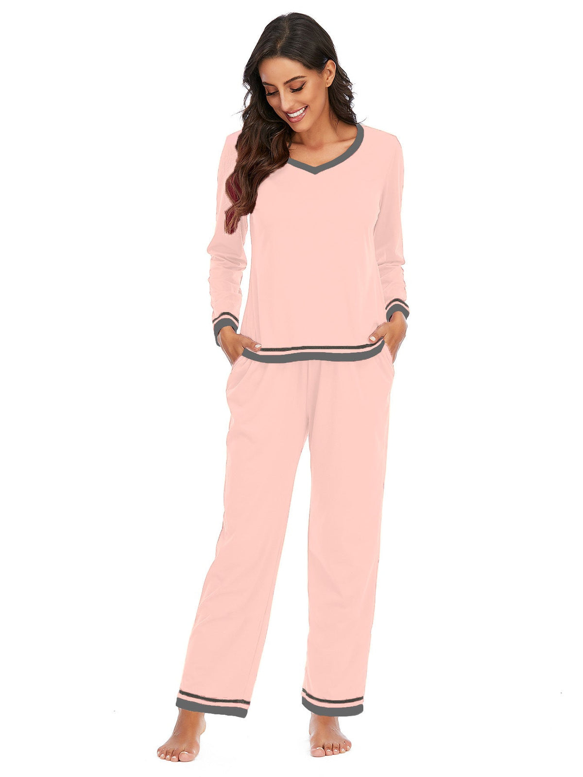 Cotton Women’s Pajama Set – Long-Sleeve Two-Piece Set
