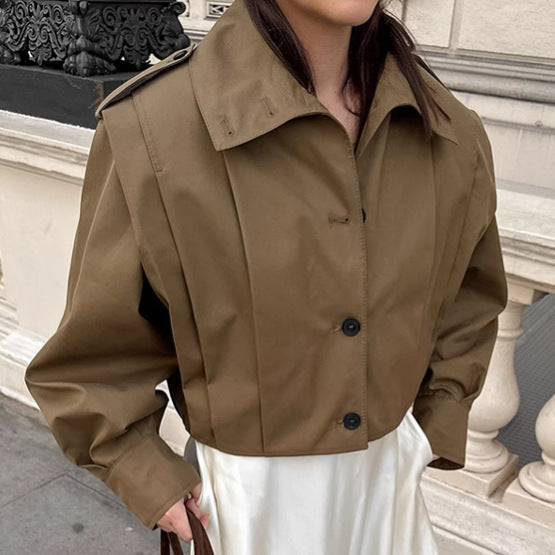 Men's Coat with Notched Lapel – Minimalist Single-breasted Cut