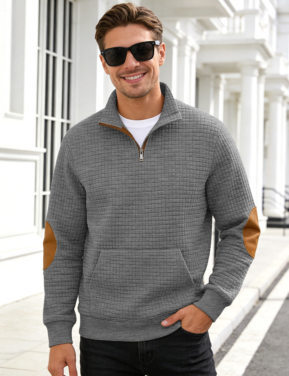 Men's Sweater – Relaxed Fit, Casual Style with Patch Pocket