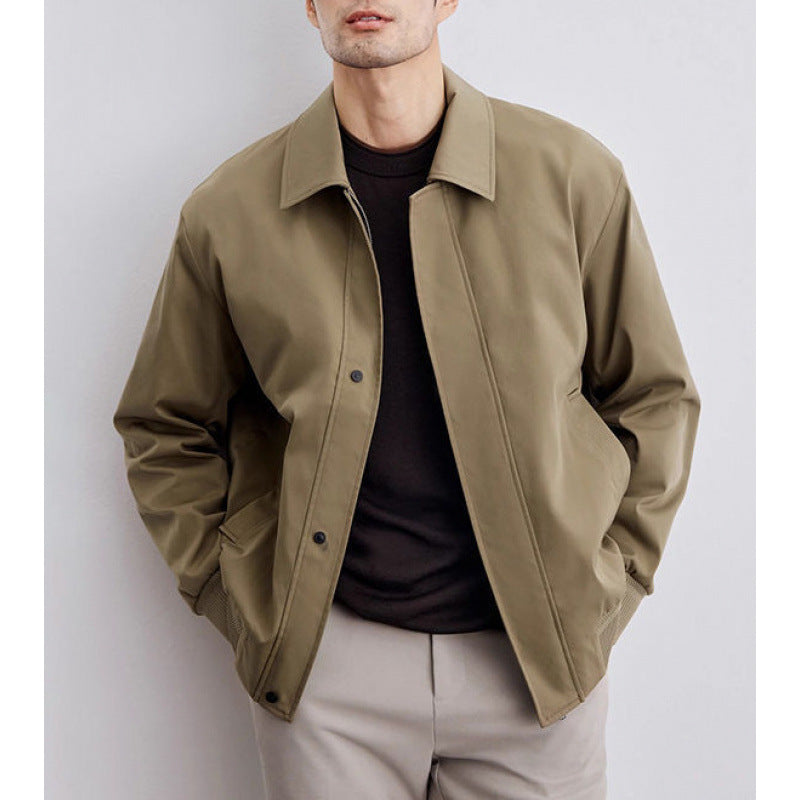 Men's Stand Collar Jacket – Modern Fitted Cut