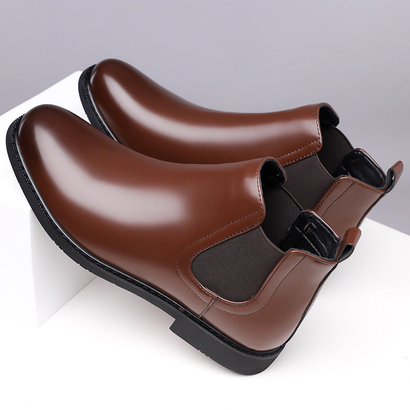 Men's Boot – Faux Leather with Fleece Lining, Outdoor-Ready