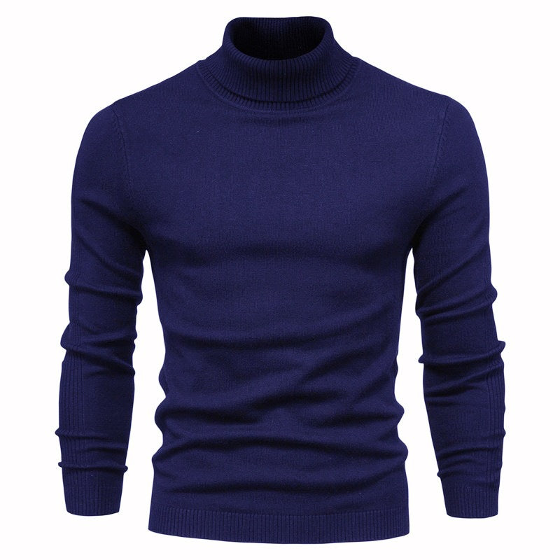 Men's Roll-Neck Sweater – Elegant Slim-Fit Knitwear