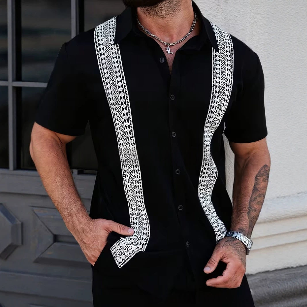 Men's Printed Summer Shirt – Modern Casual Fit