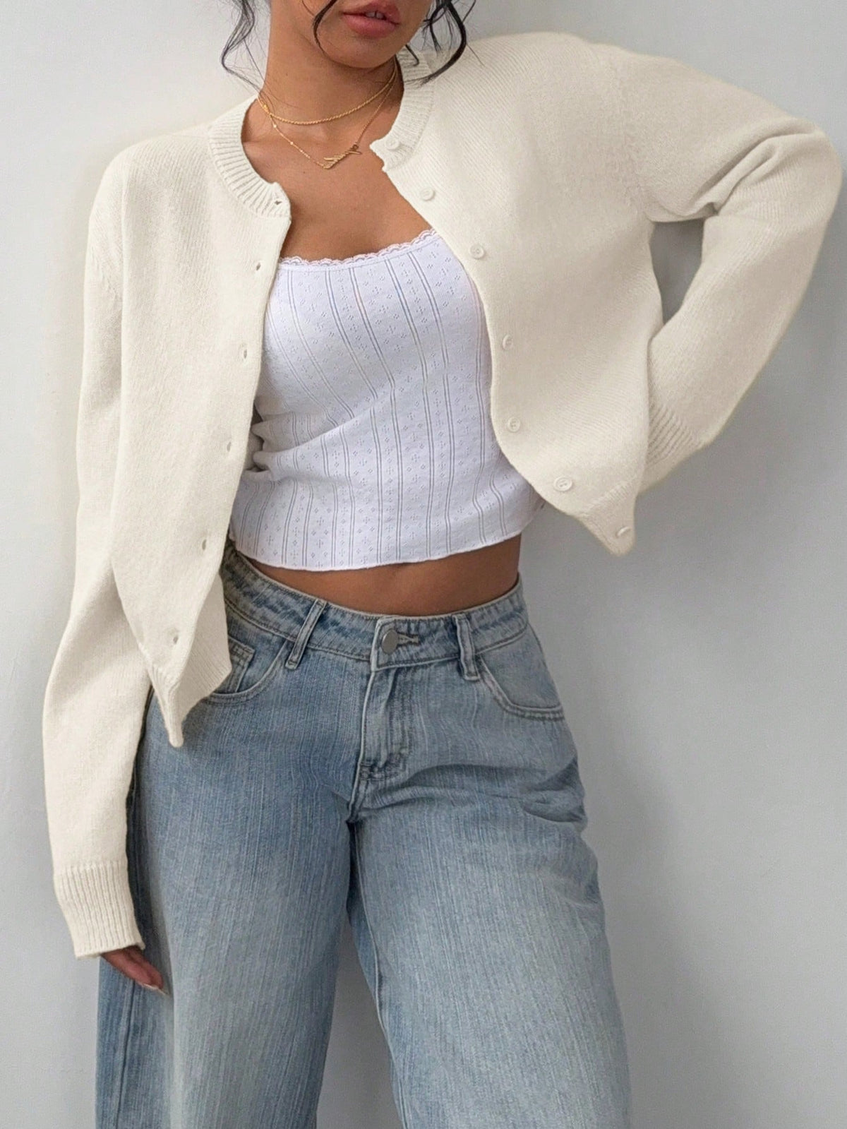 Women's Knit Cardigan – Slim Fit Short Cut