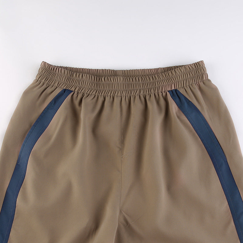 Men's Retro Jogger Trousers with Contrast Stripes – Casual Cut