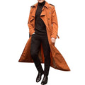 Men's Long Coat – Classic Double-Breasted Trench