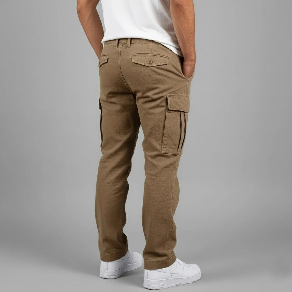 Men’s Cargo Trousers – Relaxed Fit, Drawstring Size, Multiple Pockets