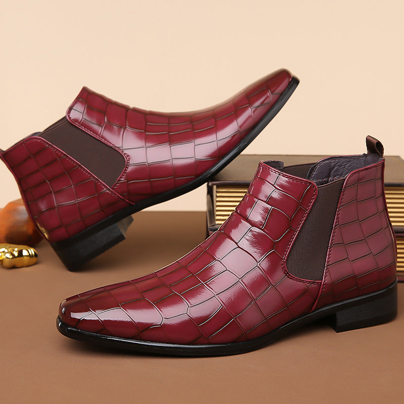 Men's Chelsea Boots – Glossy Finish, Modern Style