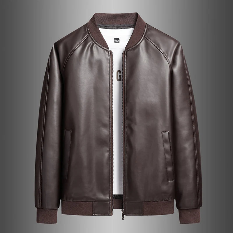 Men's Slim Bomber Jacket – Minimalist Stand Collar