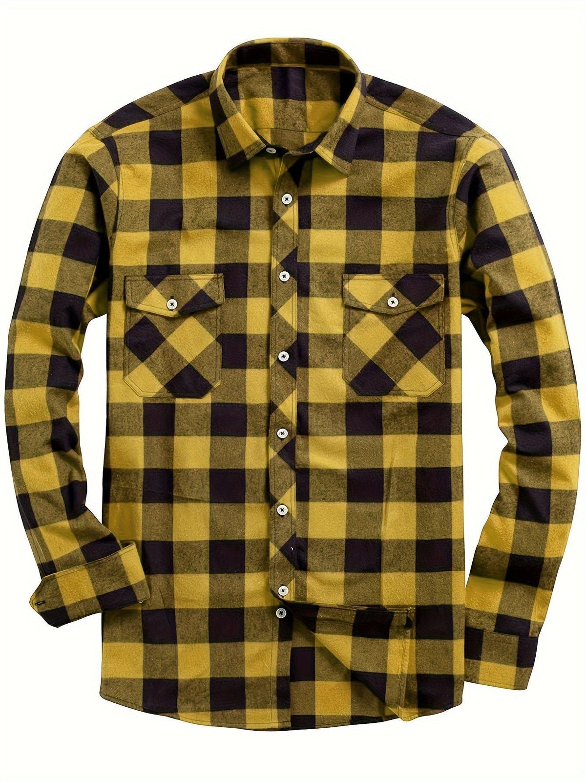 Men's Plaid Shirt – Long Sleeves, Relaxed Fit