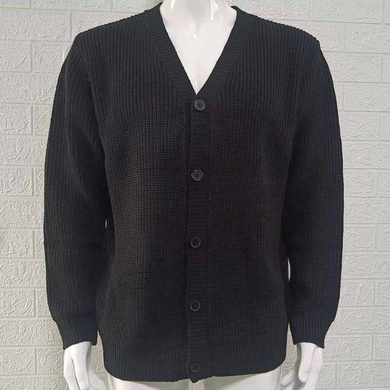 Men's Knit Cardigan – Fitted Buttoned V-Neck