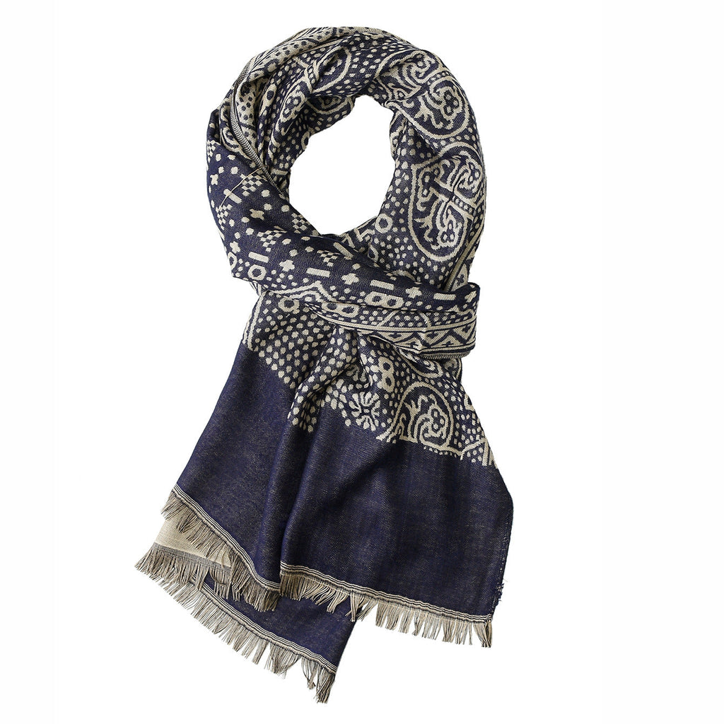 Men's Jacquard Pattern Scarf - Lightweight and Flexible
