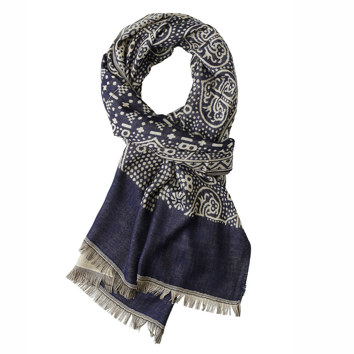 Men's Jacquard Pattern Scarf - Lightweight and Flexible