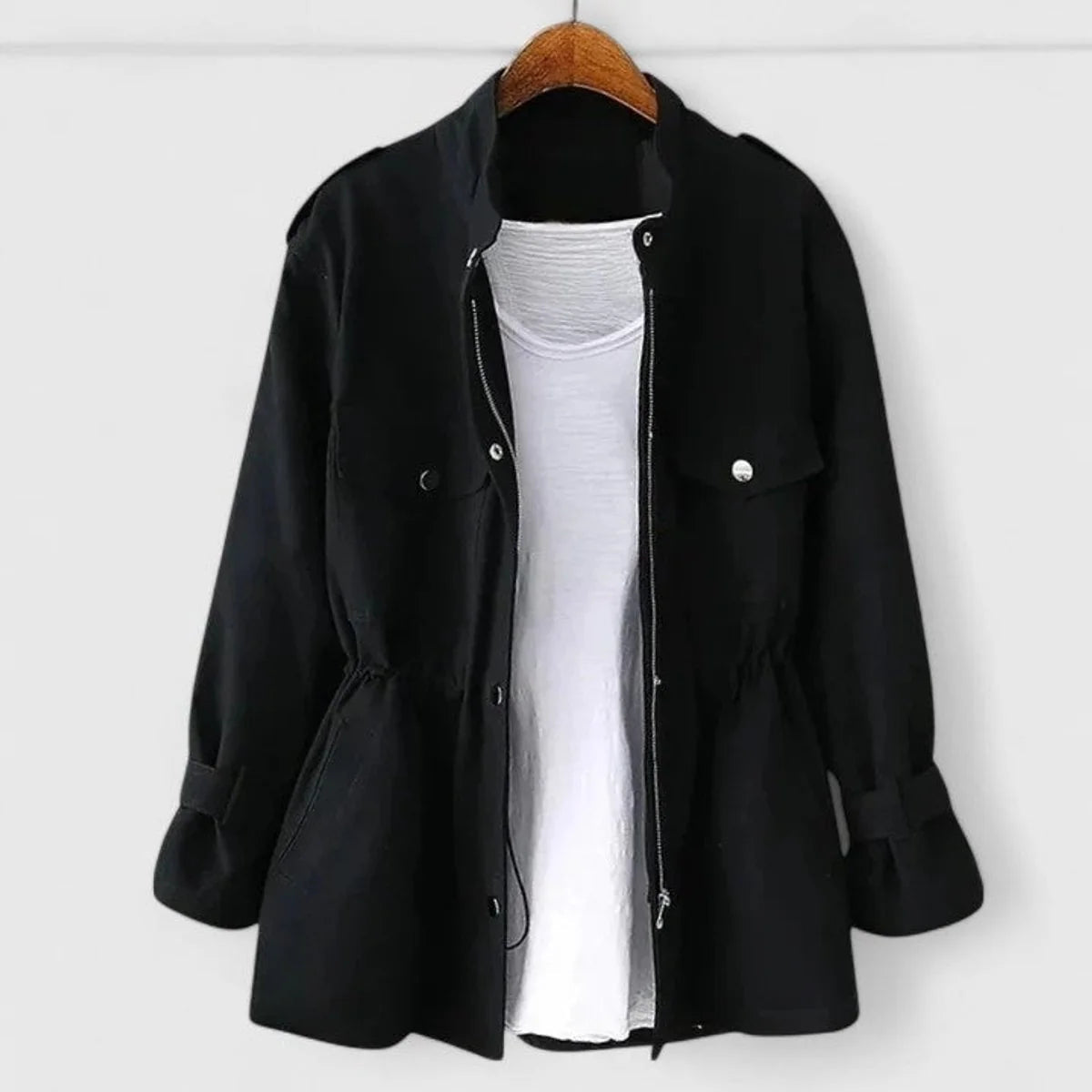 Women's Trench Coat with a Modern Silhouette - Defined waist and urban elegance