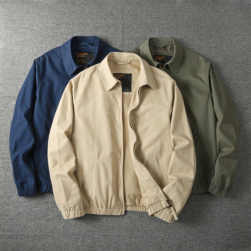 Men's Casual Vintage Jacket – Loose Washed Fit