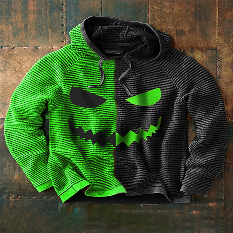 Men's Graphic Hoodie – Pumpkin Design, Relaxed Fit