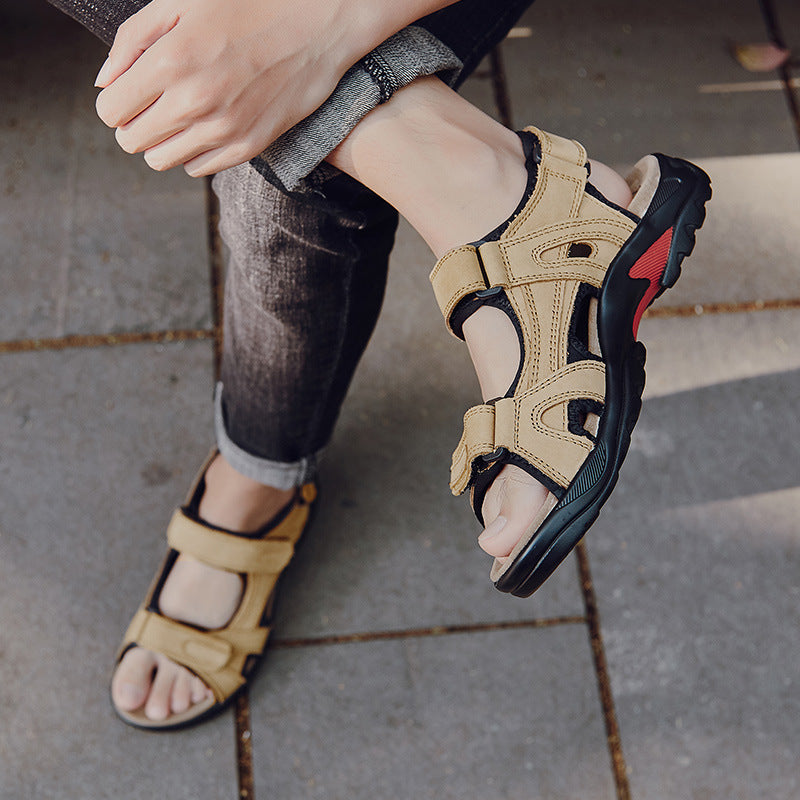Men's Roman Sandals – Leather-Look Upper, Outdoor Style
