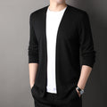 Men's Cotton-Blend Cardigan - Lightweight, Comfortable Loose-Knit Style