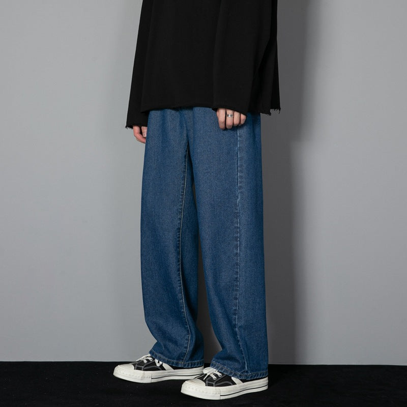 Men's Straight-Leg Jeans – Slimming Effect Mid-Rise