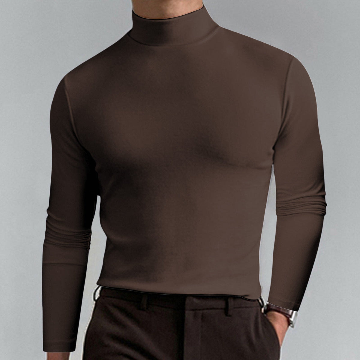 Men's Turtleneck T-Shirt – Classic-Fit Long Sleeve