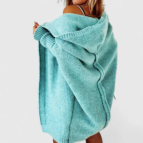 Women's Wool Cardigan – Oversized Batwing Hooded Fit