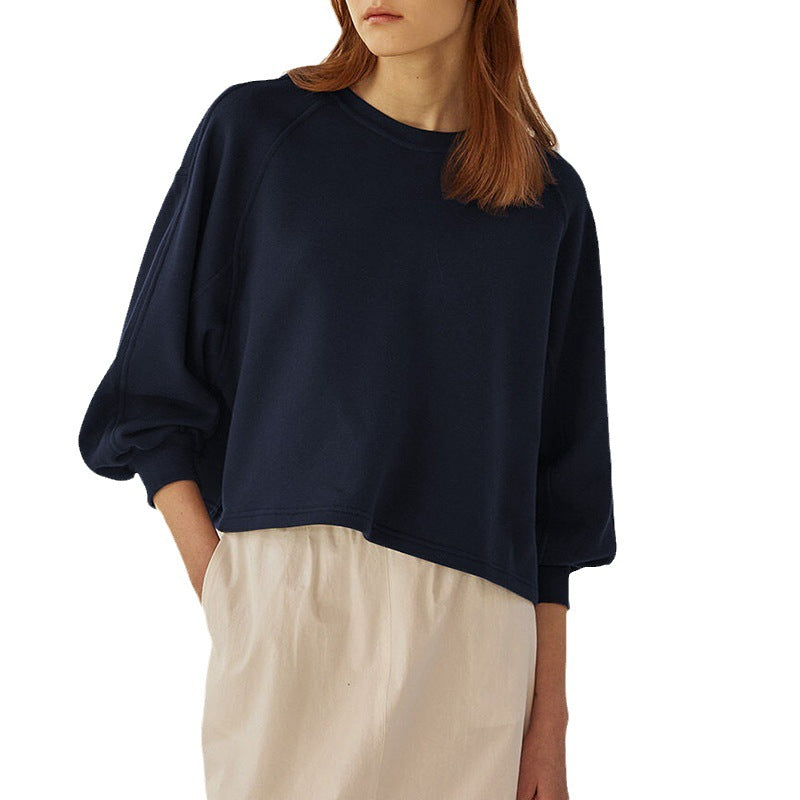 Women's Puff Sleeve Top – Casual Short Sleeve Knit