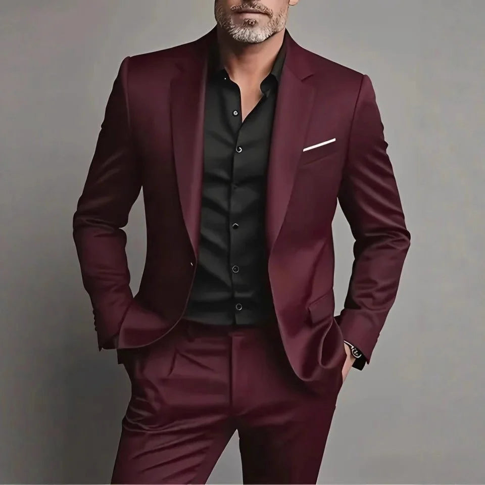 Men's Two-Piece Suit – Structured Slim Fit