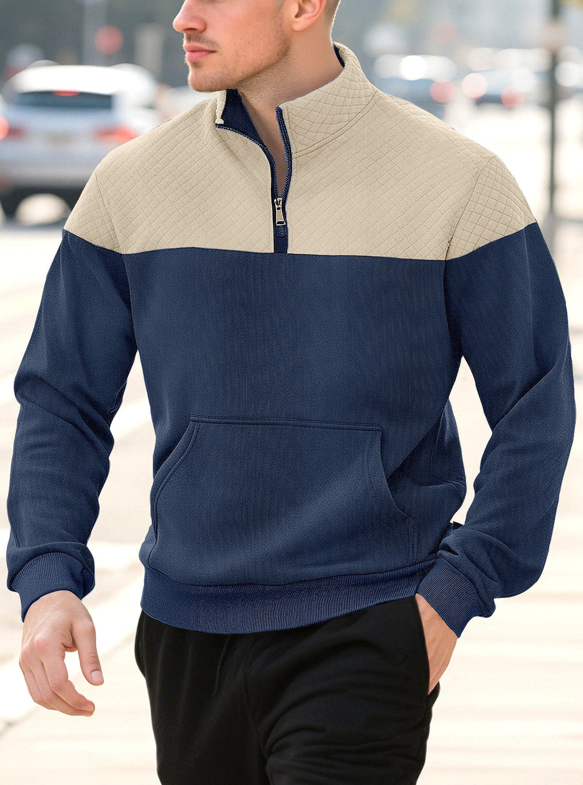 Men's Zippered Knitwear Sweater – Minimalist Long Sleeves