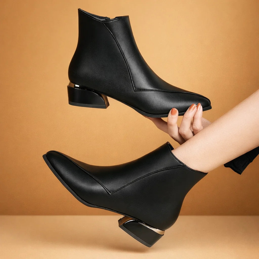 Women's Ankle Boot – Medium Block Heel