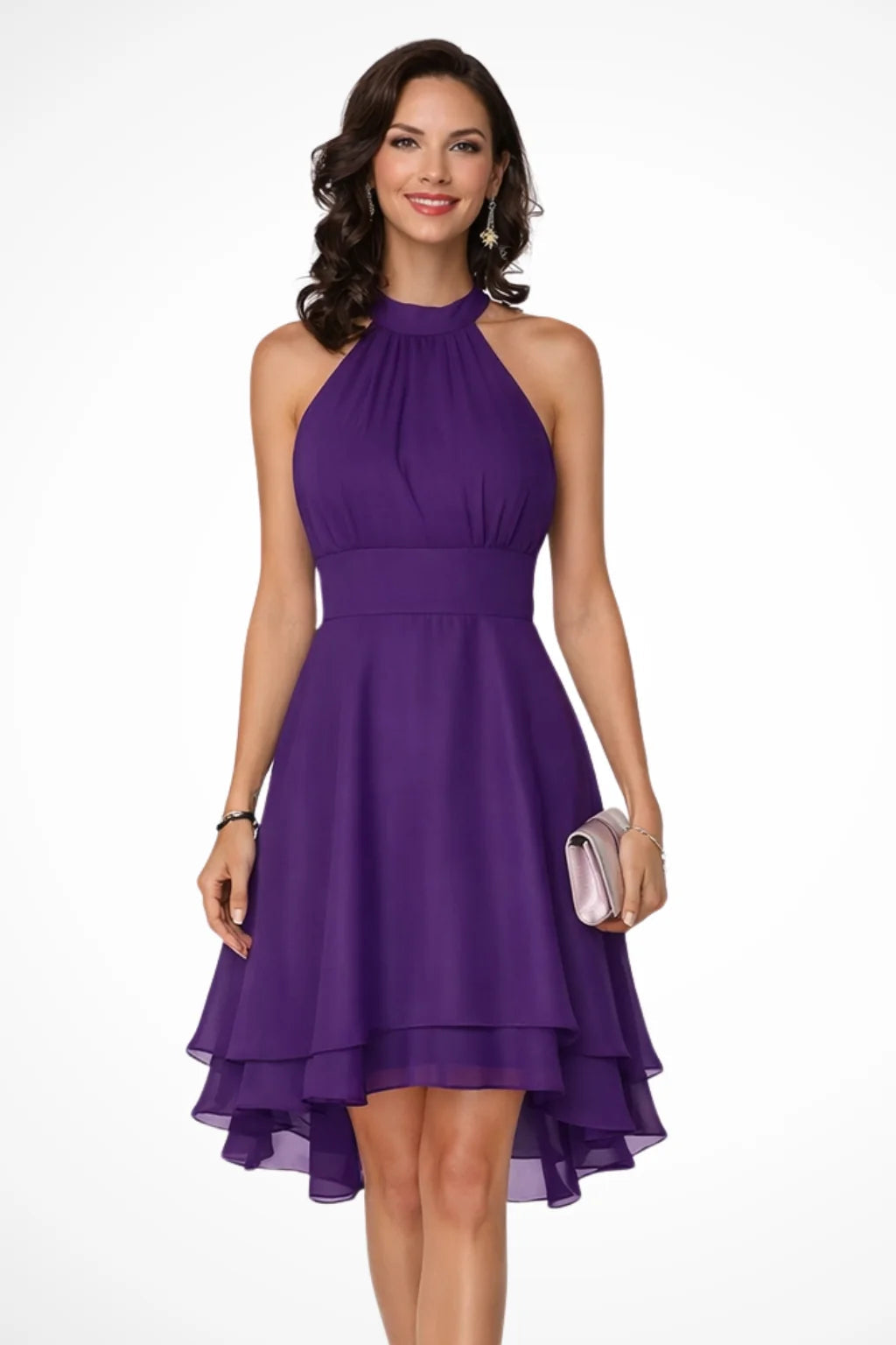 Women's Chiffon Midi Dress – Relaxed Banquet Fit