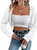 Women's Ribbed Cardigan – Short Open Fit