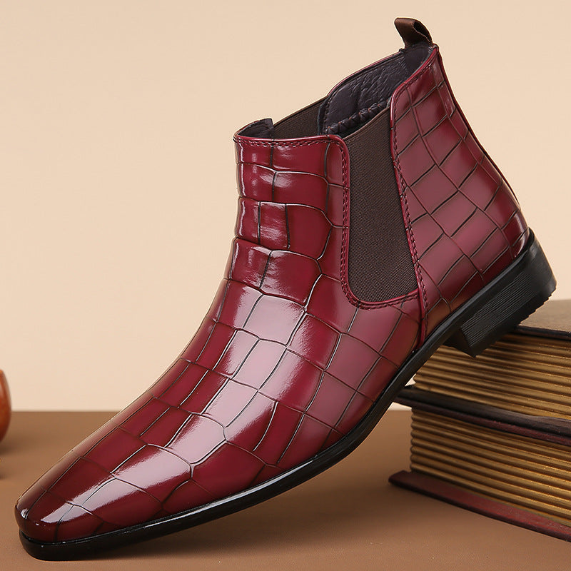 Men's Chelsea Boots – Glossy Finish, Modern Style